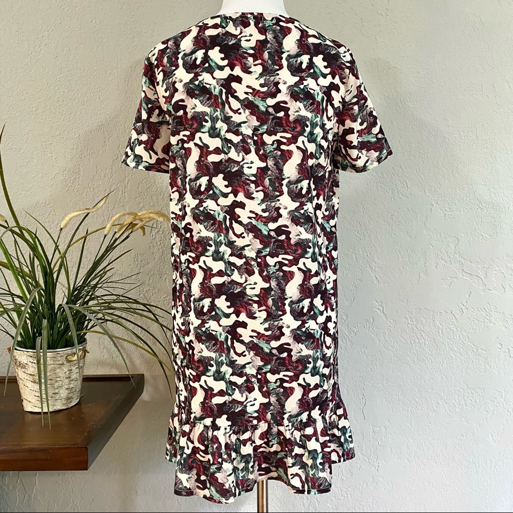 NWOT Daisy Street Abstract Ruffle Hem Sheath Dress, XS - Picture 4 of 14